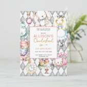 Onederland eerste verjaardagsfeestuitnodiging kaart (Staand voorkant)