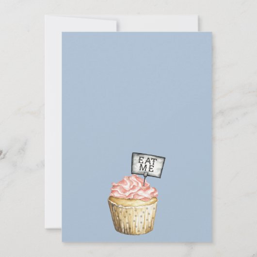 ONEderland Girl's Eerste Verjaardag Uitnodiging (Achterkant)