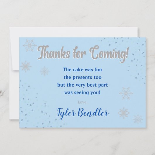 Onederland jongens 1e verjaardag bedankje bedankkaart (Voorkant)