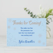 Onederland jongens 1e verjaardag bedankje bedankkaart (Staand voorkant)