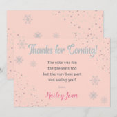 Onederland Meisjes 1e Verjaardag Bedankkaart (Voorkant / Achterkant)