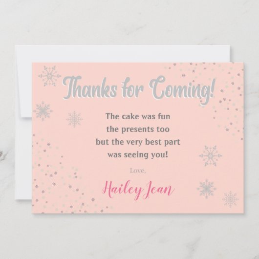 Onederland Meisjes 1e Verjaardag Dank je Kaart (Voorkant)