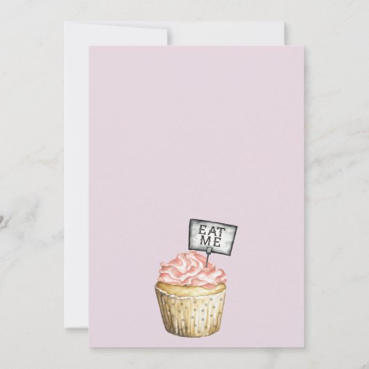 ONEderland Meisje's 1e Verjaardag Uitnodiging (Achterkant)