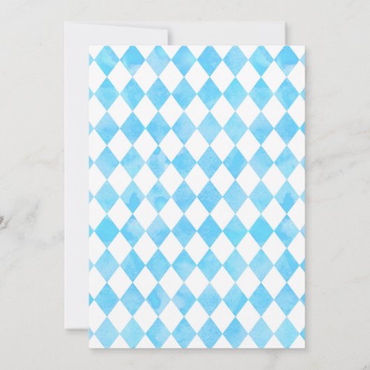 Onederland Tea Alice in Wonderland 1e verjaardag Kaart (Achterkant)