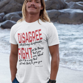 ONEENS ZONDER ONAANGENAAM TE ZIJN VECHT ZORG T-SHIRT