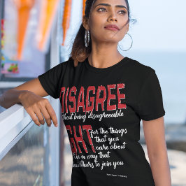 ONEENS ZONDER ONAANGENAAM TE ZIJN VECHT ZORG T-SHIRT