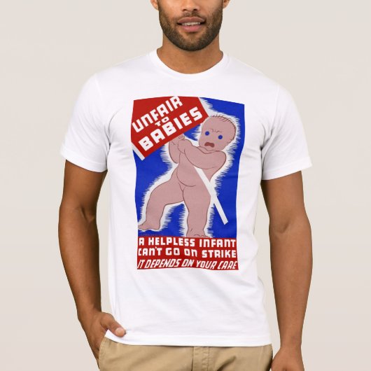 Oneerlijk tegenover baby's t-shirt (Voorkant)