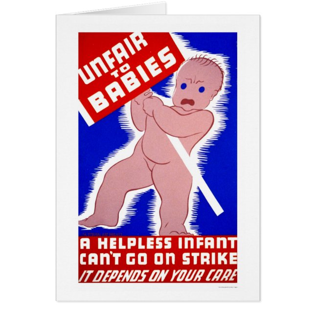 Oneerlijk voor baby's WPA 1938 (Voorkant)
