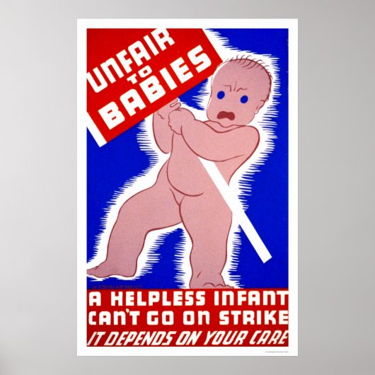 Oneerlijk voor baby's WPA 1938 Poster (Voorkant)