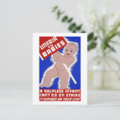 Oneerlijke behandeling van baby's briefkaart (Staand voorkant)