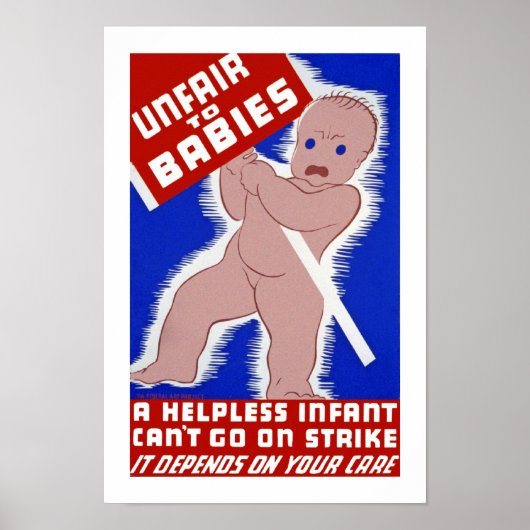 Oneerlijke behandeling van baby's poster (Voorkant)