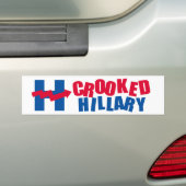 ONEERLIJKE HILLARY 2016 BUMPERSTICKER (Op auto)