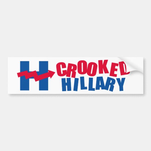 ONEERLIJKE HILLARY 2016 BUMPERSTICKER (Voorkant)