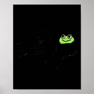 Oneerlijke Kikker Grappige Kikker Meme Gedraag Nee Poster