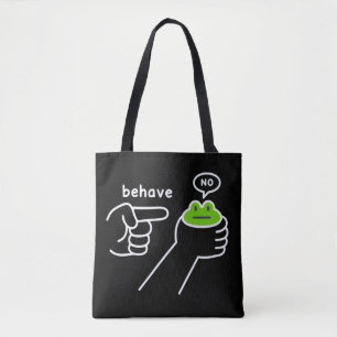 Oneerlijke Kikker Kikker Meme Gedraag Geen Cartoon Tote Bag