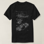 Onehweel Eigenaar Gift Retro Onewiel Patent Tekeni T-shirt (Design voorkant)