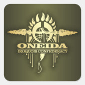Oneida 2 vierkante sticker (Voorkant)