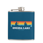Oneida Lake New York Heupfles (Voorkant)