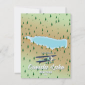 Oneida Lake New York kaart (Achterkant)