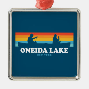 Oneida Lake New York Kano Metalen Ornament