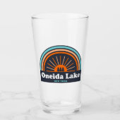 Oneida Lake New York Rainbow Glas (Voorkant)