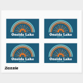 Oneida Lake New York Rainbow Rechthoekige Sticker (Vel)