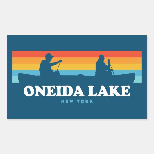 Oneida Lake New York Rechthoekige Sticker (Voorkant)