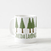 Oneida Lake Rustic Camping Pine Trees Woods Forest Koffiemok (Voorkant links)