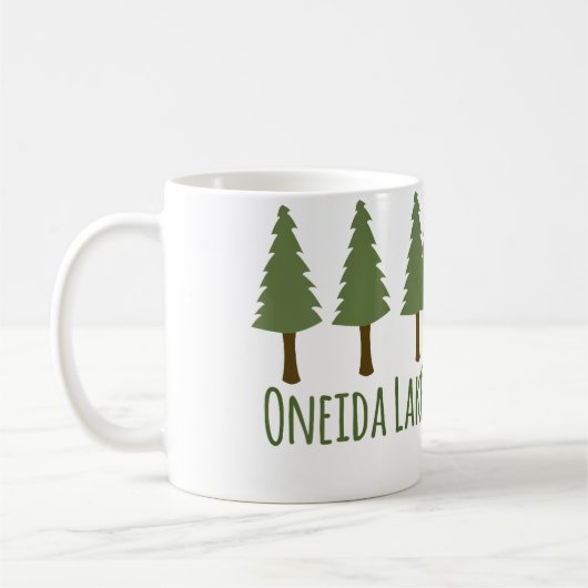 Oneida Lake Rustic Camping Pine Trees Woods Forest Koffiemok (Links)