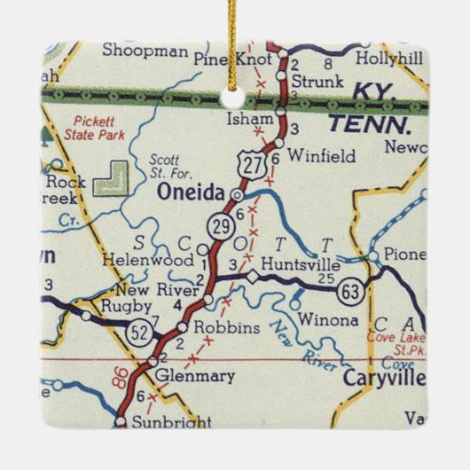 Oneida TN Keramisch Ornament (Achterkant)