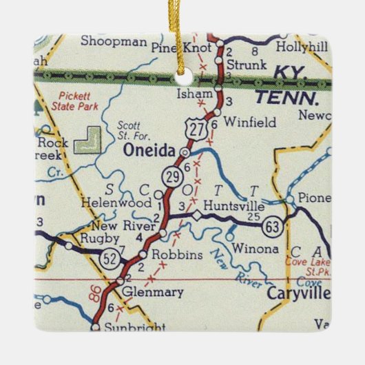 Oneida TN Keramisch Ornament (Voorkant)