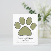 oneigenlijke herdenkingskaart voor gezelschapsdier (Staand voorkant)