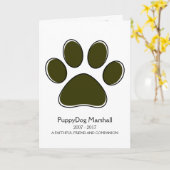 oneigenlijke herdenkingskaart voor gezelschapsdier kaart (Gele Bloem)