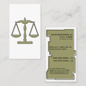 oneigenlijke Rex-schalen van justitie Visitekaartje (Voorkant / Achterkant)