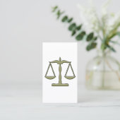oneigenlijke Rex-schalen van justitie Visitekaartje (Staand voorkant)