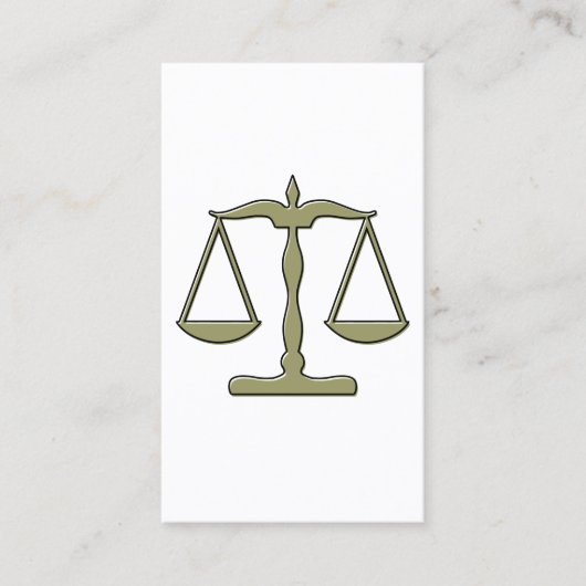 oneigenlijke Rex-schalen van justitie Visitekaartje (Voorkant)