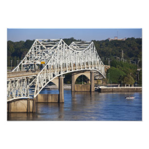O'Neil-brug over Tennessee River, Florence, Foto Afdruk