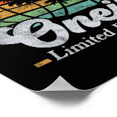 Oneil Surname Funny Retro 90s Birthday Beach Famil Poster (Hoek)