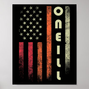 Oneill Achternaam Funny Retro Verjaardag Amerika Poster