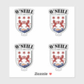 O'Neill Crest Iers Vertaling & Betekenis (x4) Sticker (Vel)