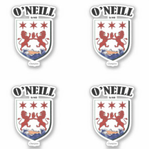 O'Neill Crest Iers Vertaling & Betekenis (x4) Sticker