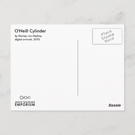 O'Neill Cylinder Briefkaart (Achterkant)