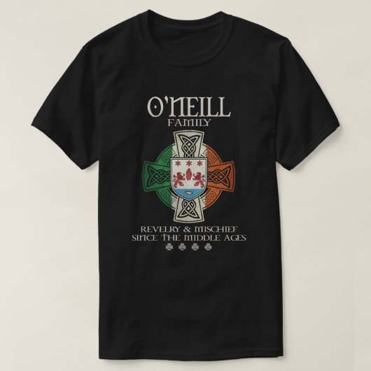O'Neill Familie Ierland achternaam Ierse vlag sham T-shirt (Design voorkant)