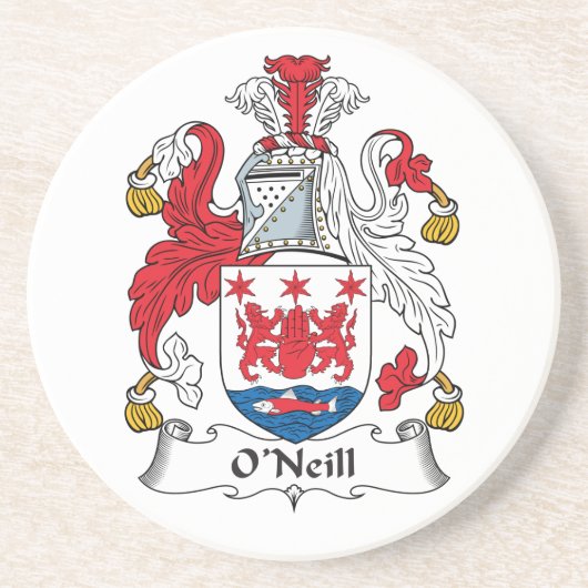 O'Neill Family Crest Zandsteen Onderzetter (Voorkant)