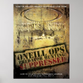 O'Neill Ops: "Predator Hunting Onderdrukt" Poster (Voorkant)
