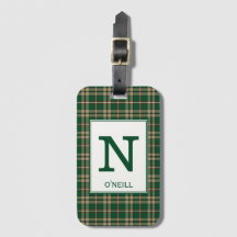 O'Neill Tartan Green en Tan Plaid Patroon