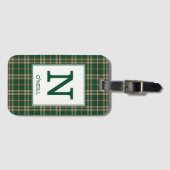 O'Neill Tartan Green en Tan Plaid Patroon Bagagelabel (Voorkant (horizontaal))