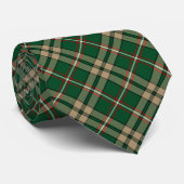 O'Neill Tartan Green en Tan Pset Stropdas (Opgerold)