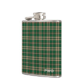 O'Neill Tartan Monogram Groen en Tan Plaid Heupfles (Links)