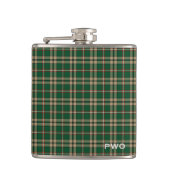 O'Neill Tartan Monogram Groen en Tan Plaid Heupfles (Voorkant)